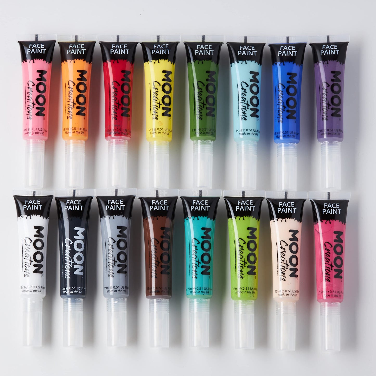 Face & Body Paint with Brush Applicator by Moon Creations - 0.50fl oz - Turquoise