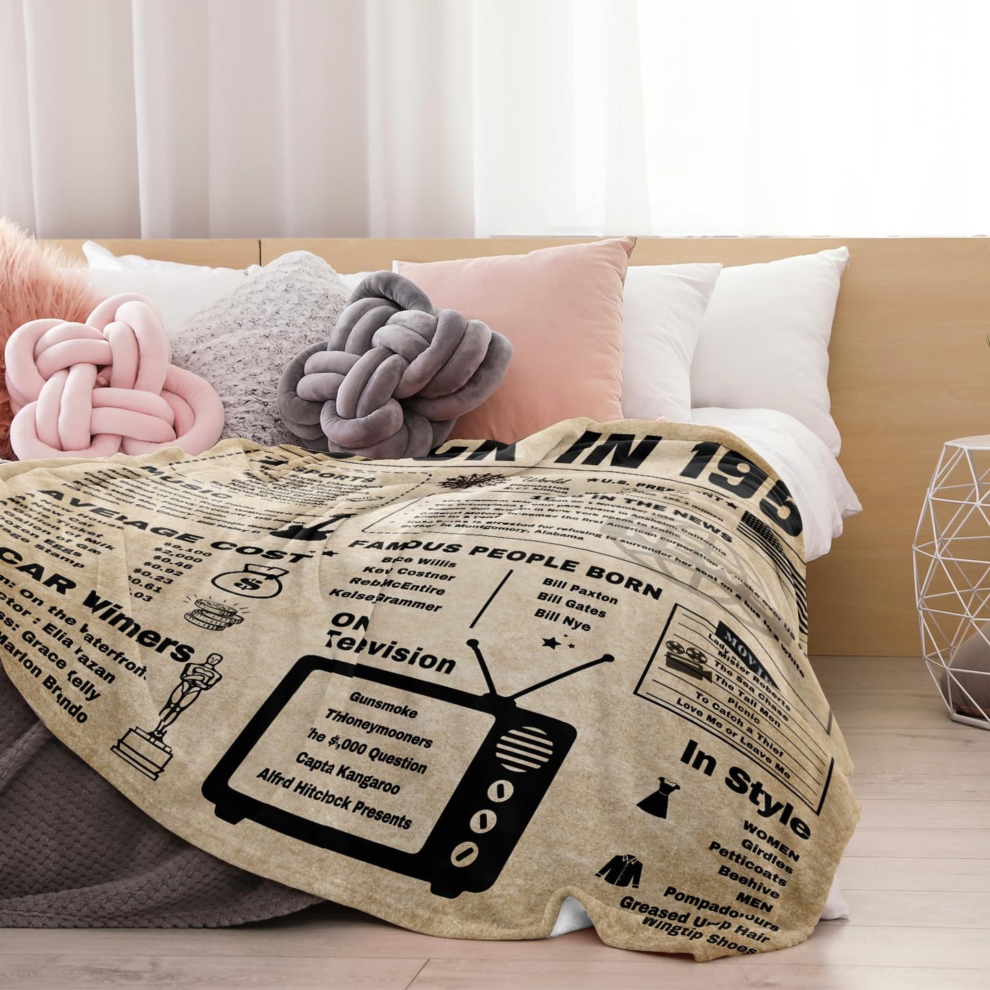 70th Birthday Decorations,70th Birthday Gifts for Women Men Ladies,Birthday Gifts for a 70 Year Old,70th Men Birthday Gift Ideas,1955 Birthday Gifts for Women,Throw Blanket 60"x50"