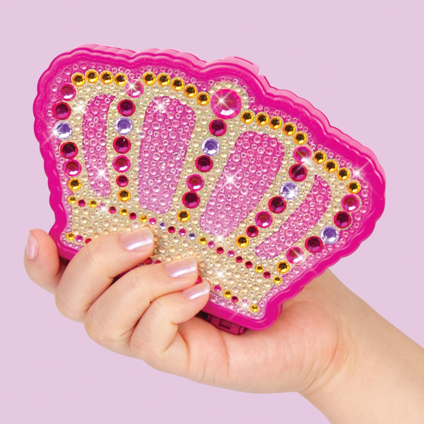 Make It Real: Juicy Couture Bejeweled Beauty Cosmetic Compact - Glam for Eyes, Lips & Face, Crown Shaped Makeup Case, Girls & Ki