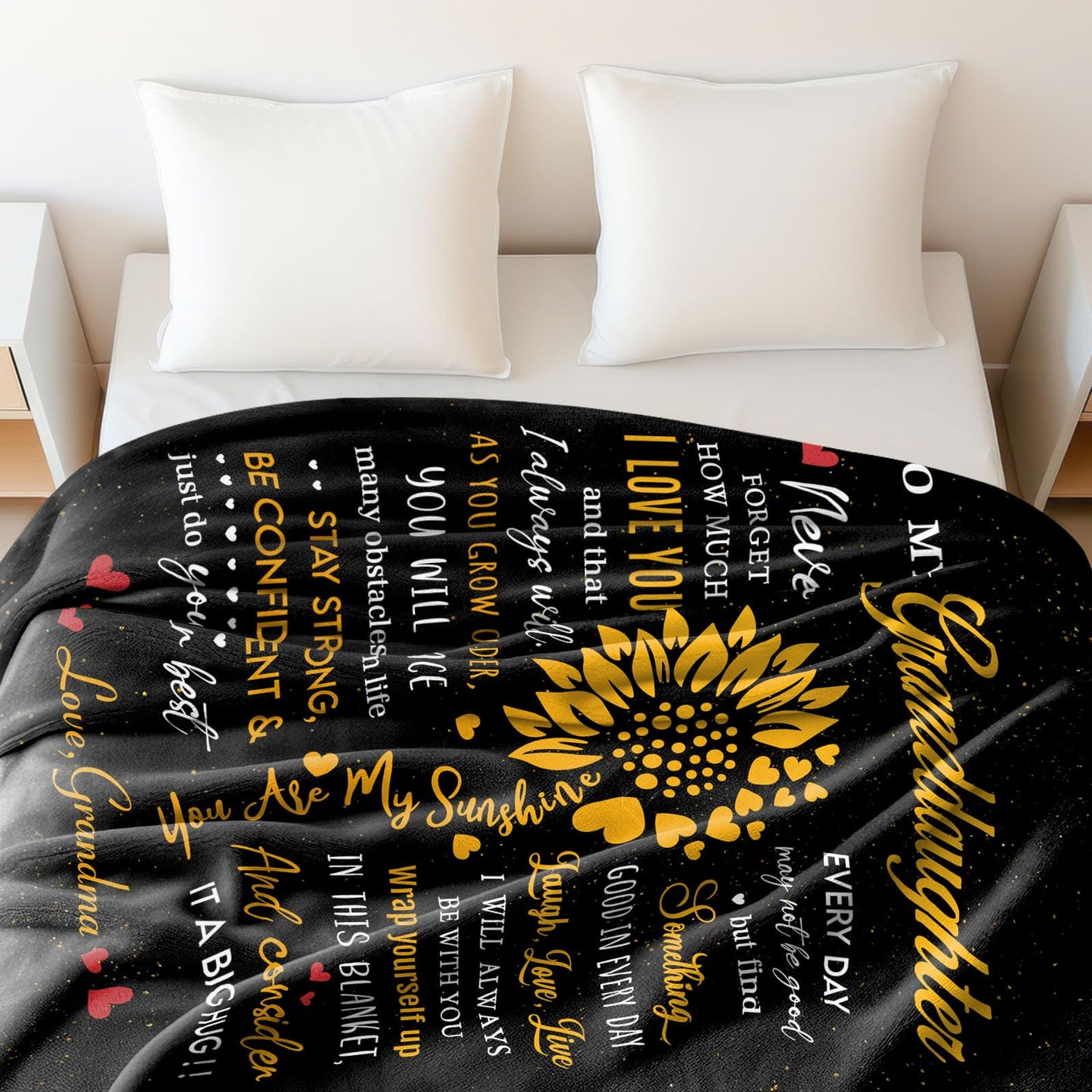 Vervehub Gifts for Granddaughter from Grandma, Granddaughter Gifts from Grandma, Birthday Gift for Granddaughter, Granddaughter Gifts from Nana, Granddaughter Gifts Blanket 60x50 Inch