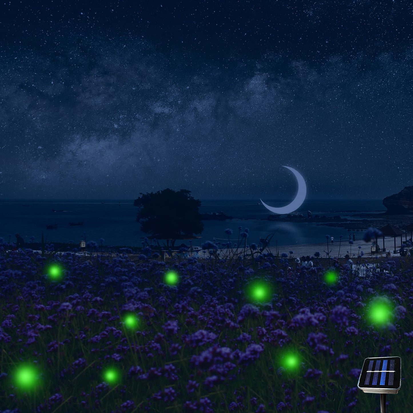 Wskvlcg Outdoor Solar Powered Firefly Lights Bugs with 9 Bee, Flickering Fireflies String Lights with 9 Amusing Fireflies Bulbs for Garden Patio Lawn, Brings Back Memories of Your Childhood