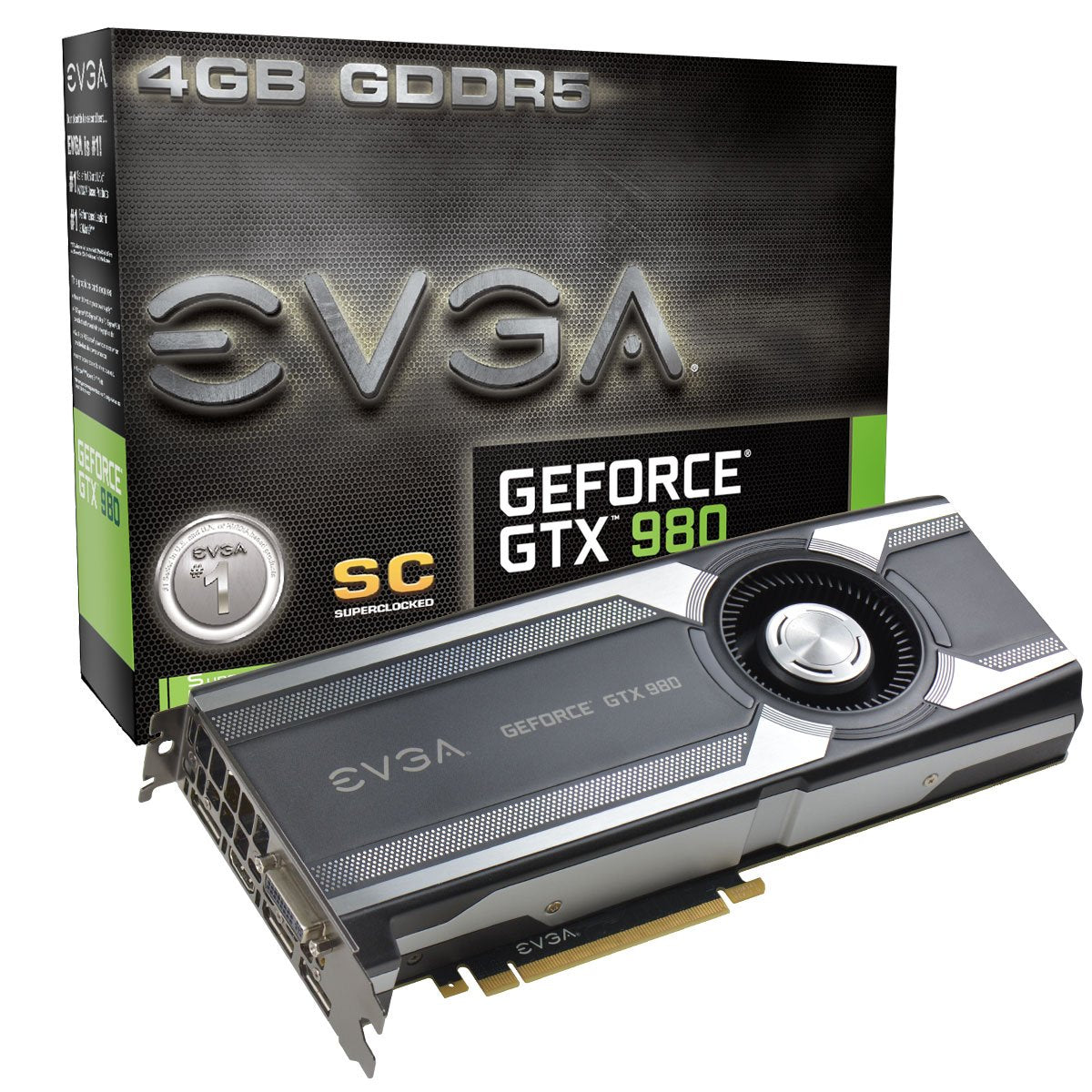 Evga Geforce Gtx 980 4Gb Sc Gaming, Silent Cooling Graphics Card 04G-P4-1982-Kr