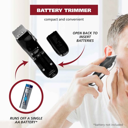 Wahl Clipper Cordless Chrome Pro Hair Clippers for Men and Battery Hair Trimmer Combo for Full Haircuts and Touch-Up Trims – Model 3026590