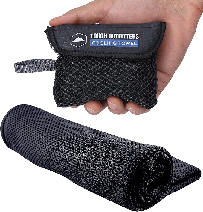 Tough Outdoors Cooling Towel - Cooling Towels for Neck & Face - Ice Wrap & Sweat Rag for Camping Gym Yoga & Sports - Worko...