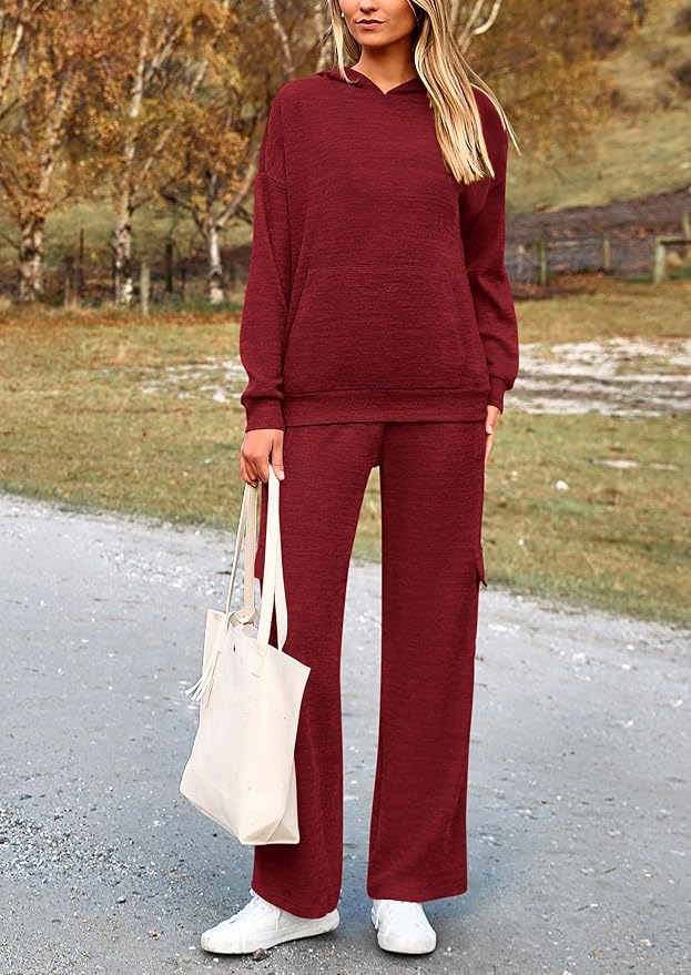 PRETTYGARDEN 2 Piece Sets for Women Fall 2026 Sweatsuits Outfits Lounge Matching Hoodie Set Travel Track Suits Winter Clothes