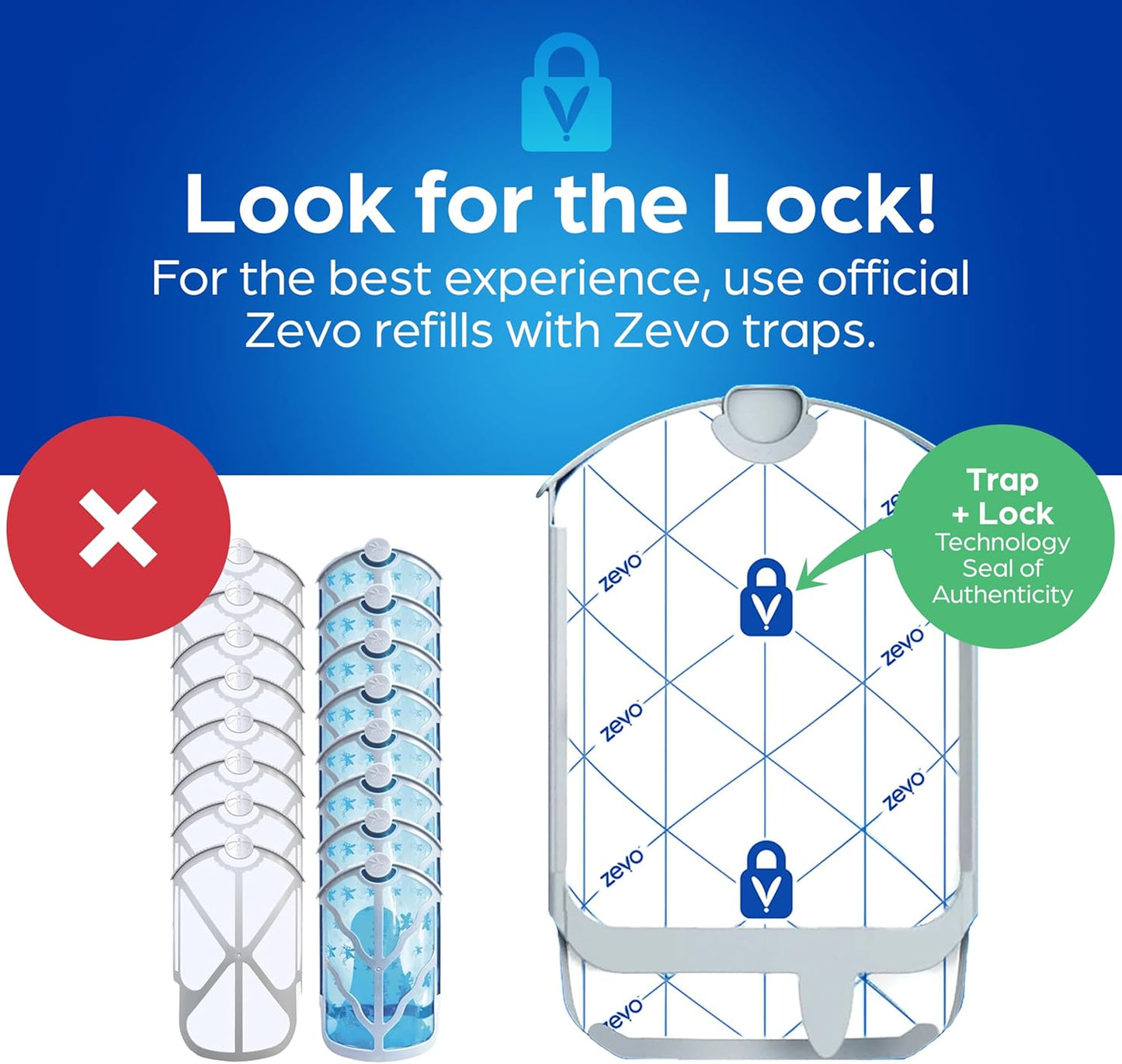Zevo Flying Insect Refills for Indoor Light Trap: 12 Light Trap Refill Cartridges Capture Fruit Flies, Gnats and Houseflies (12 Cartridges)