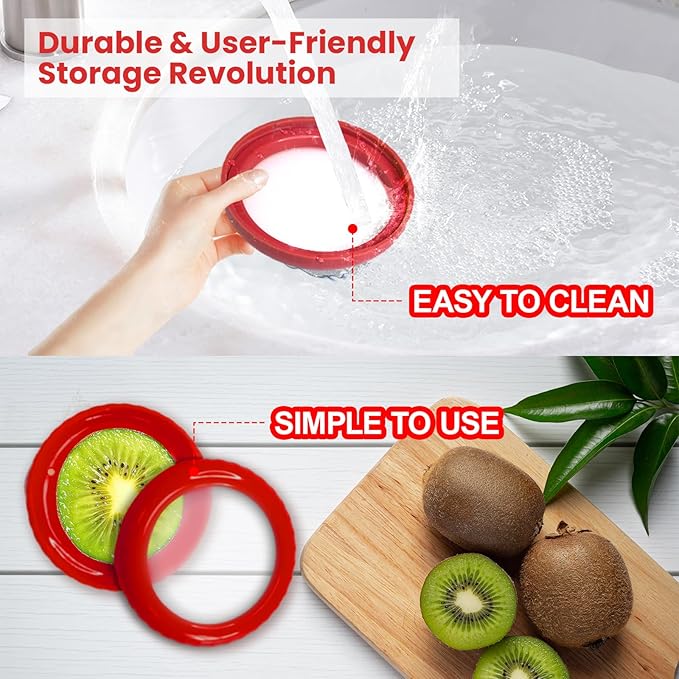 Silicone Food Storage Containers Avocado Saver for Fridge Onion Storage 4-Piece Set Reusable Anti-Oxidation Box Perfect for Vegetables Fruits Lemons Garlic Tomatoes Potatoes