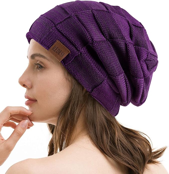 REDESS Beanie Hat for Men and Women Winter Warm Hats Knit Slouchy Thick Skull Cap