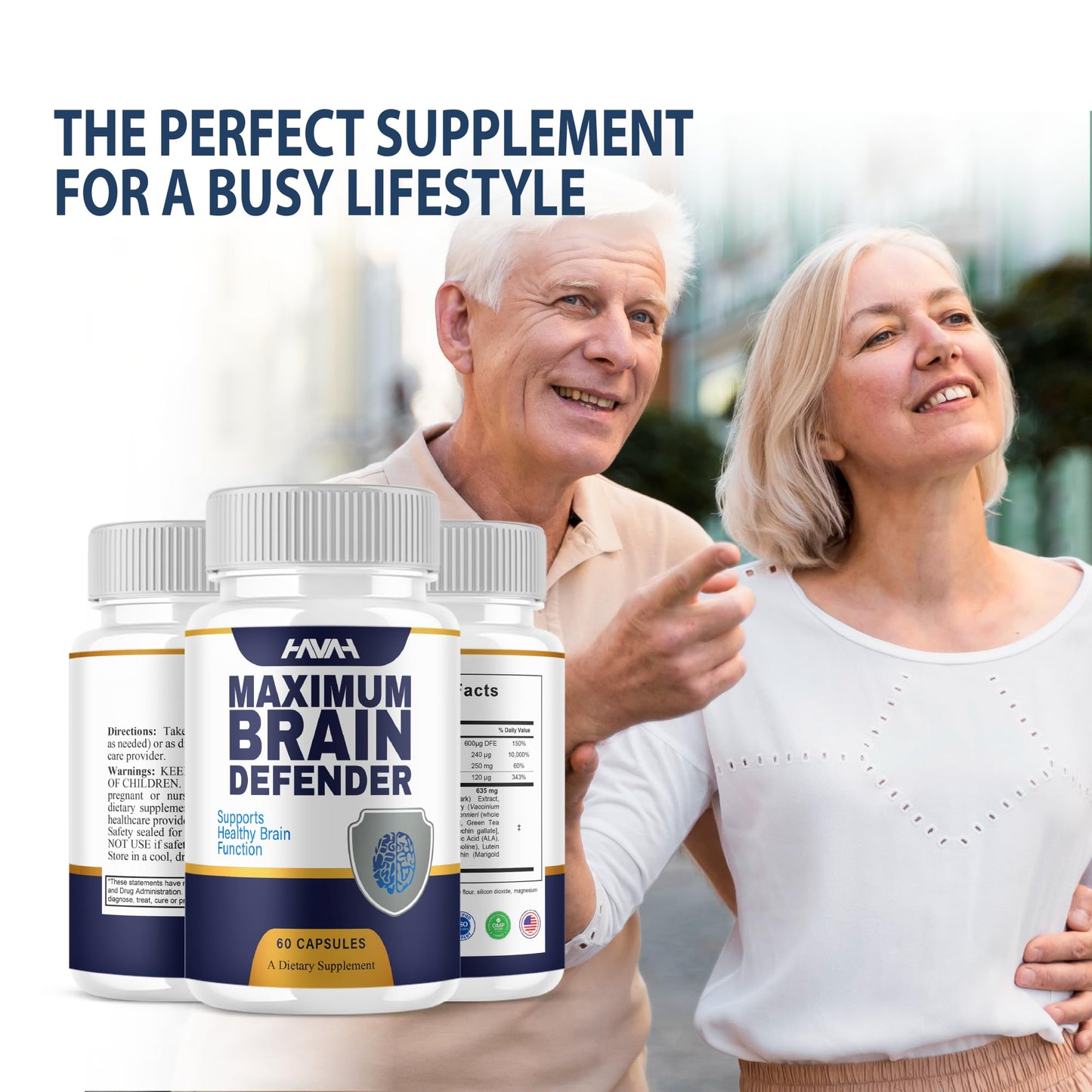 (3 Pack) Brain Defender Advanced Wellness Support Supplement BrainDefender Capsules, Brain Defend Max Strength Health & Wellness Multivitamin, BrainDefender Wellness Support Supplement (180 Capsules)