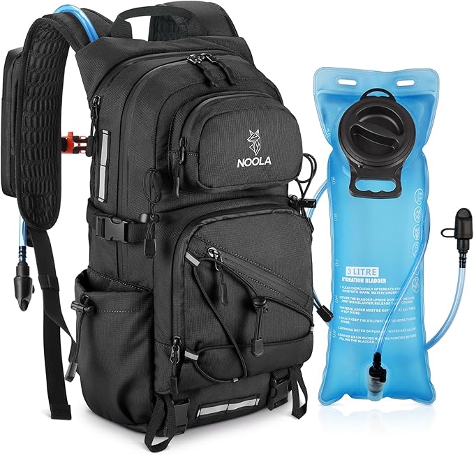 NOOLA Hydration Backpack with 3L Water Bladder - 22L Water Backpack for Hiking, Cycling, Running, Biking - Lightweight Hik...