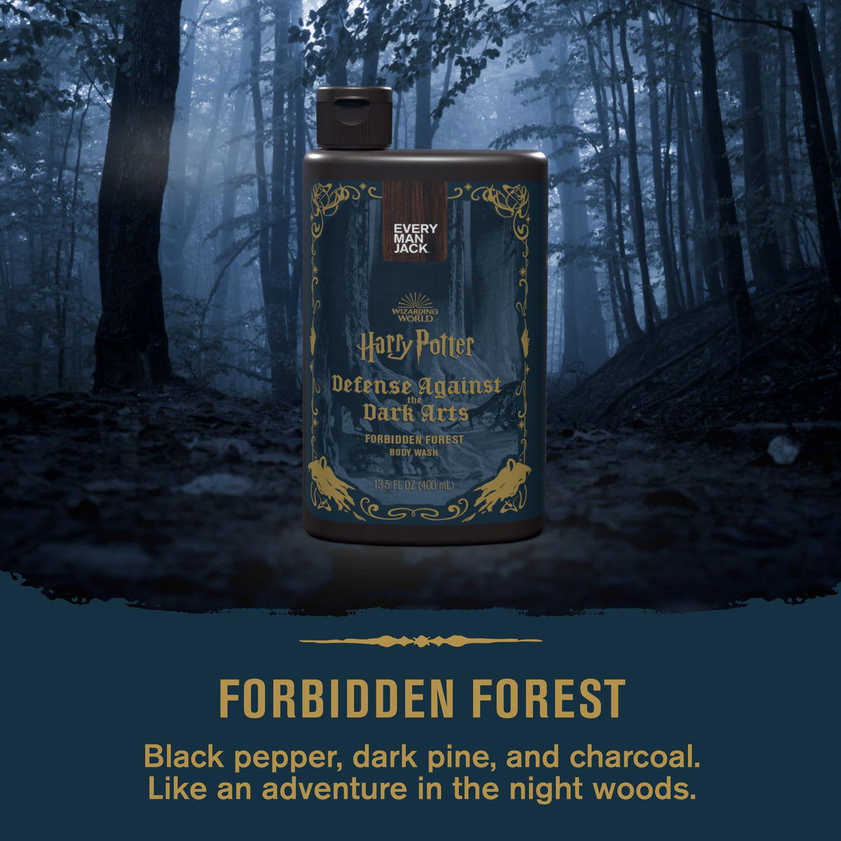 Every Man Jack Harry Potter Collectors Body Wash - Hogwarts Inspired Scents & Clean Ingredients - Defense Against the Dark Arts