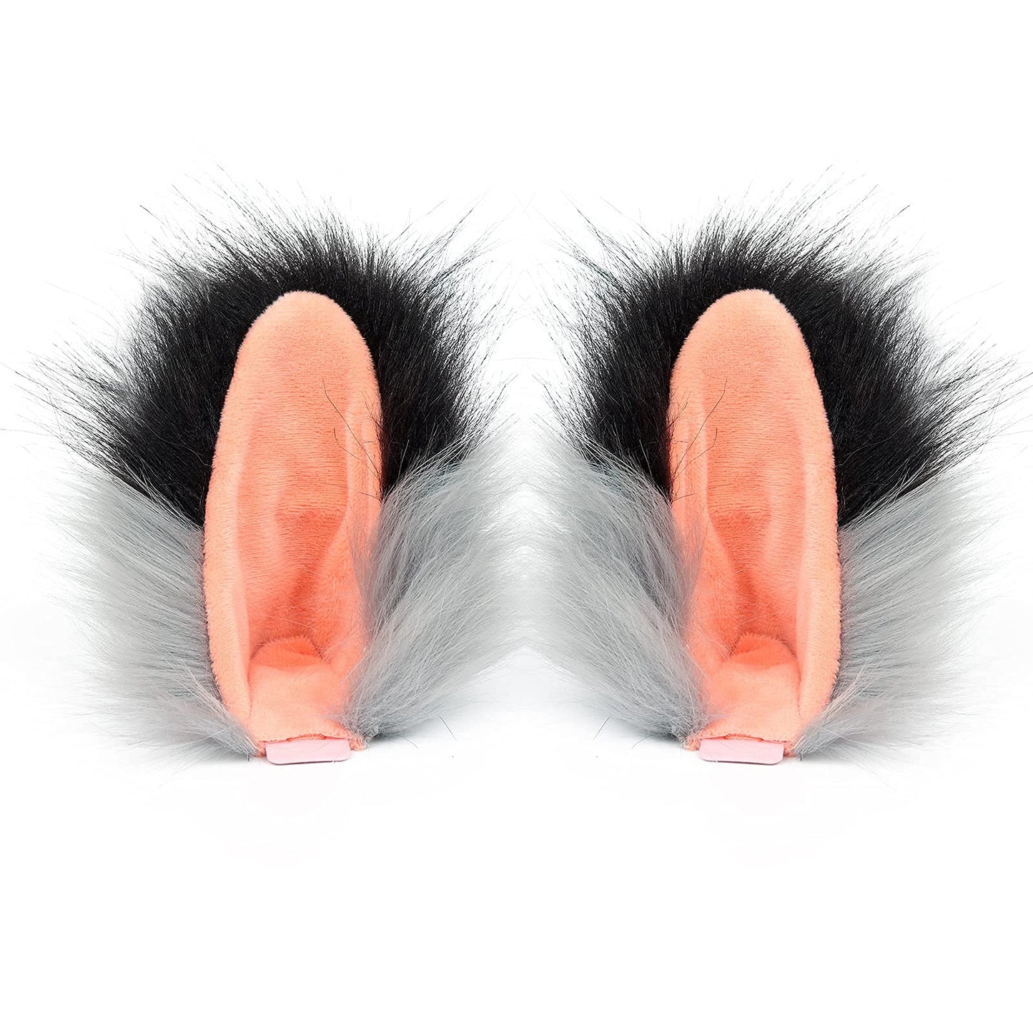 HAOAN Faux Fur Cat Fox Wolf Furry Tail and Clip Ears for Halloween Party Costume Accessories