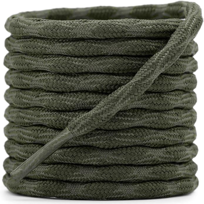DELELE 2 Pair Round Wave Shape Non Slip Heavy Duty and Durable Outdoor Climbing Shoelaces Hiking Shoe Laces Shoestrings