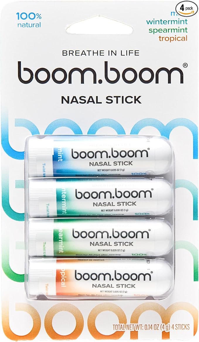 BoomBoom Nasal Stick | Vapor Flow Technology | Cool Refreshing Sensation | Natural Mood Boost | Simple Ingredients | Essen...