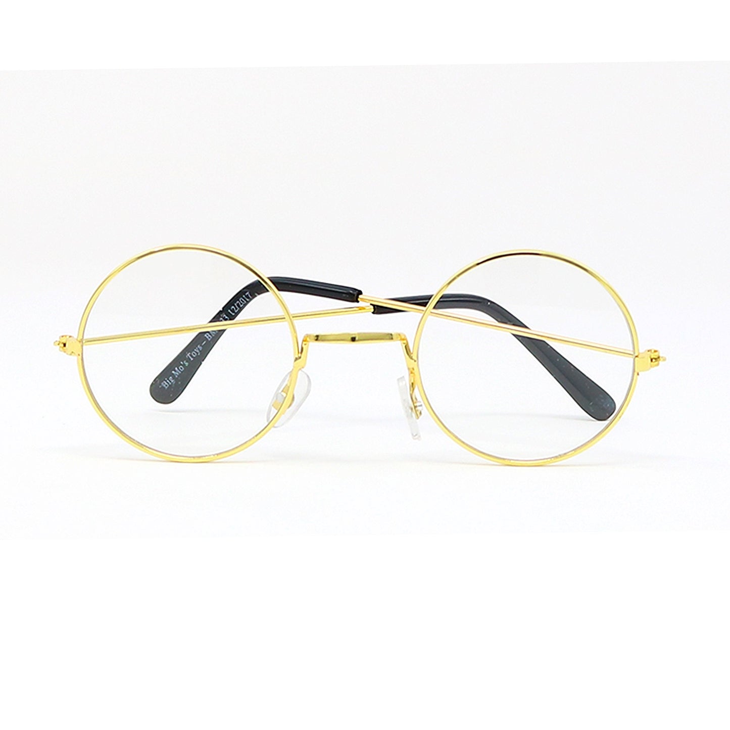 Big Mo's Toys Gold Rimmed Round Costume Glasses - 1 Pair