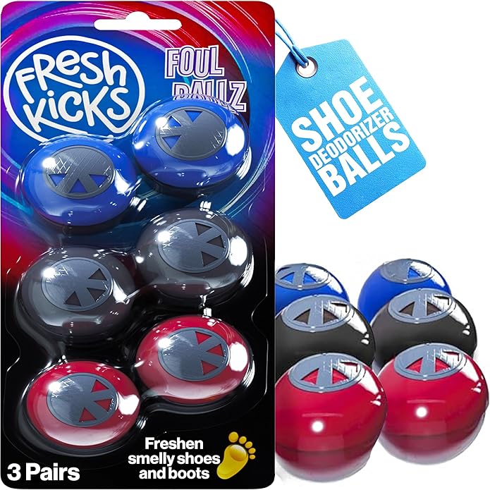 Shoe Deodorizer – Eliminate Smelly Shoes Fast – Strong Sneaker Odor Fighter – Long-Lasting Shoe Freshener Inserts for Gym Bags, Lockers, Closets & Sports Gear