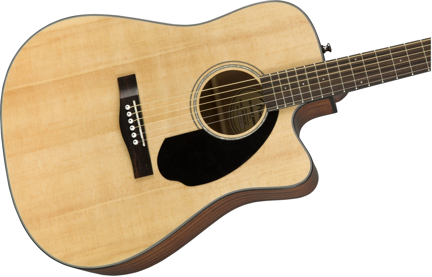 Fender Cd-60Sce Solid Top Dreadnought Acoustic-Electric Guitar - Natural Bundle With Gig Bag, Instrument Cable, Tuner, Strap, St