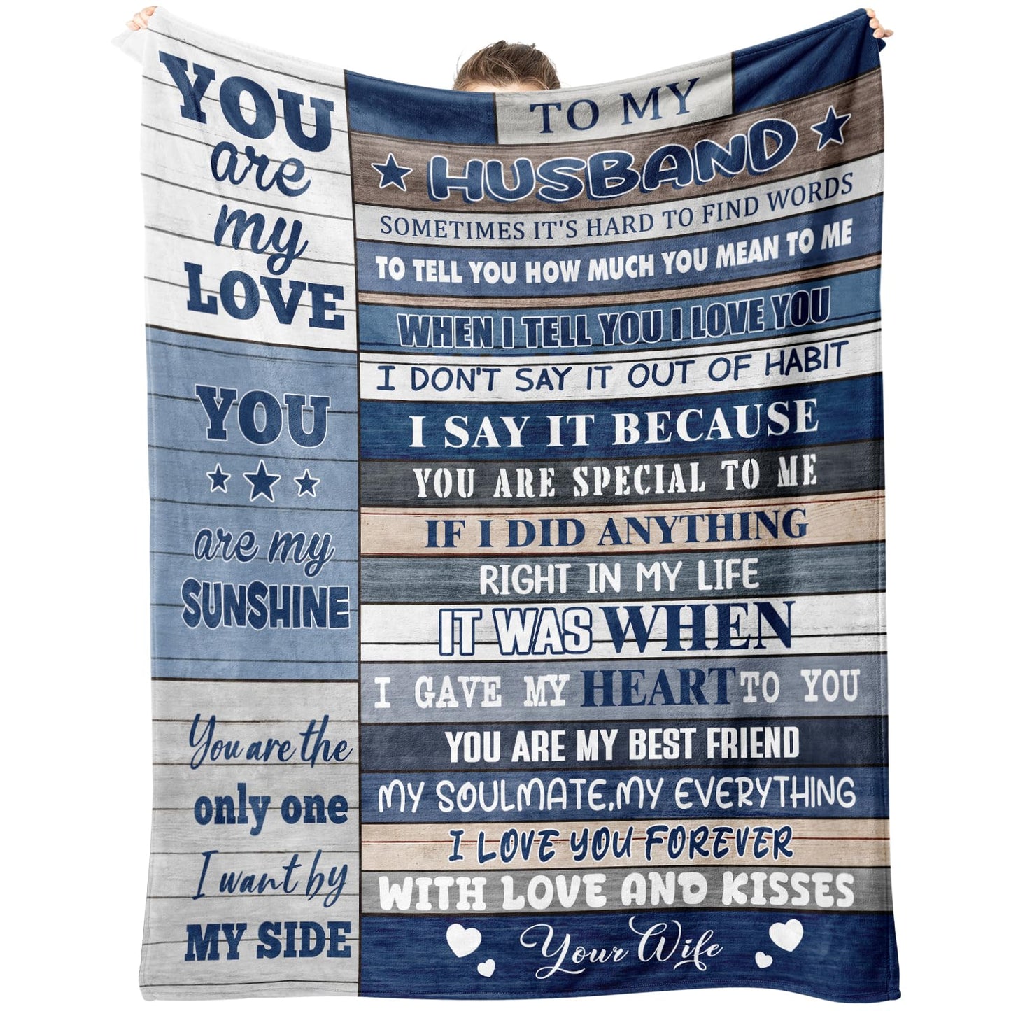BXZWLK Gifts for Husband, Husband Gifts, Birthday Christmas Anniversary Wedding Gift from Wife, Husbands Throw Blanket 60"x50"