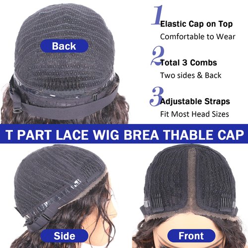 ManeMajesty Ombre Deep Wave Lace Front Wigs Wear and Go Glueless Wigs Human Hair Pre Plucked Pre Cut Wet and Wavy Lace Front Wigs 180% Density T Part Honey Blonde and Brown Mixed Wig(FS4/27,16inch)