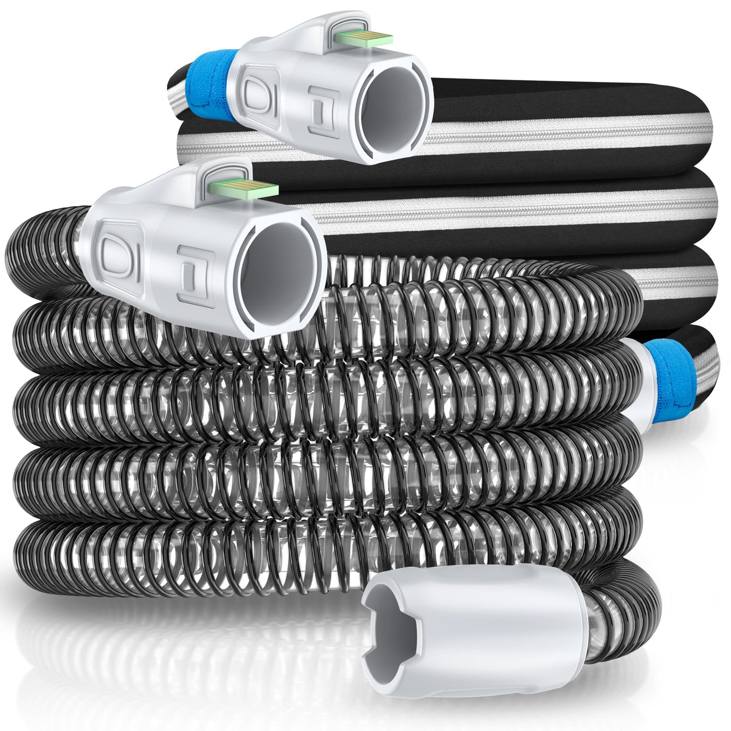 Improved Version Climate Line Air Hose Compatible with Airsense 11 and Aircurve 11 Only, Comes with Full-Length Zipper Fleece CPAP Hose Cover - IDEAR Reusable CPAP Supplies Great-Value Bundle