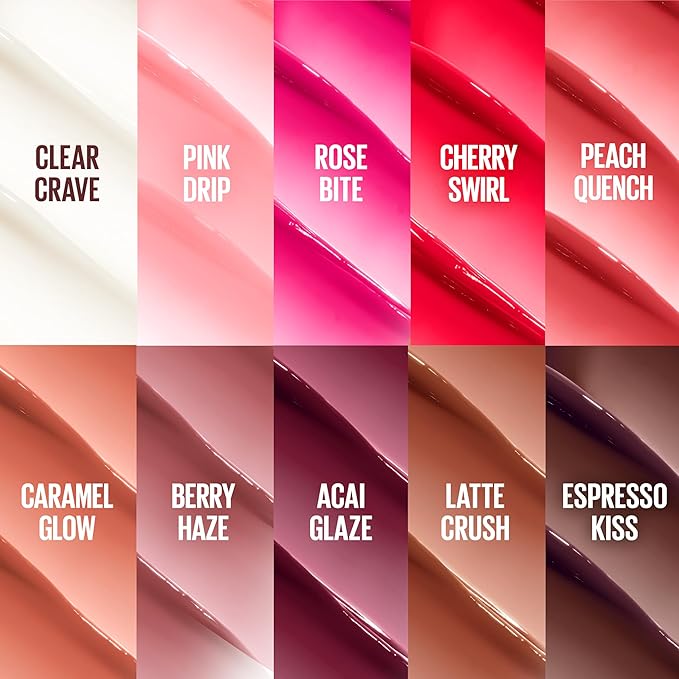 MAYBELLINE Lifter Glaze Oil Balm with Hyaluronic Acid and Hydrating Oil Blend, Lip Balm with 24HRs of Smooth, Moisturizing Shine, Cherry Swirl (Sheer Cherry Red)