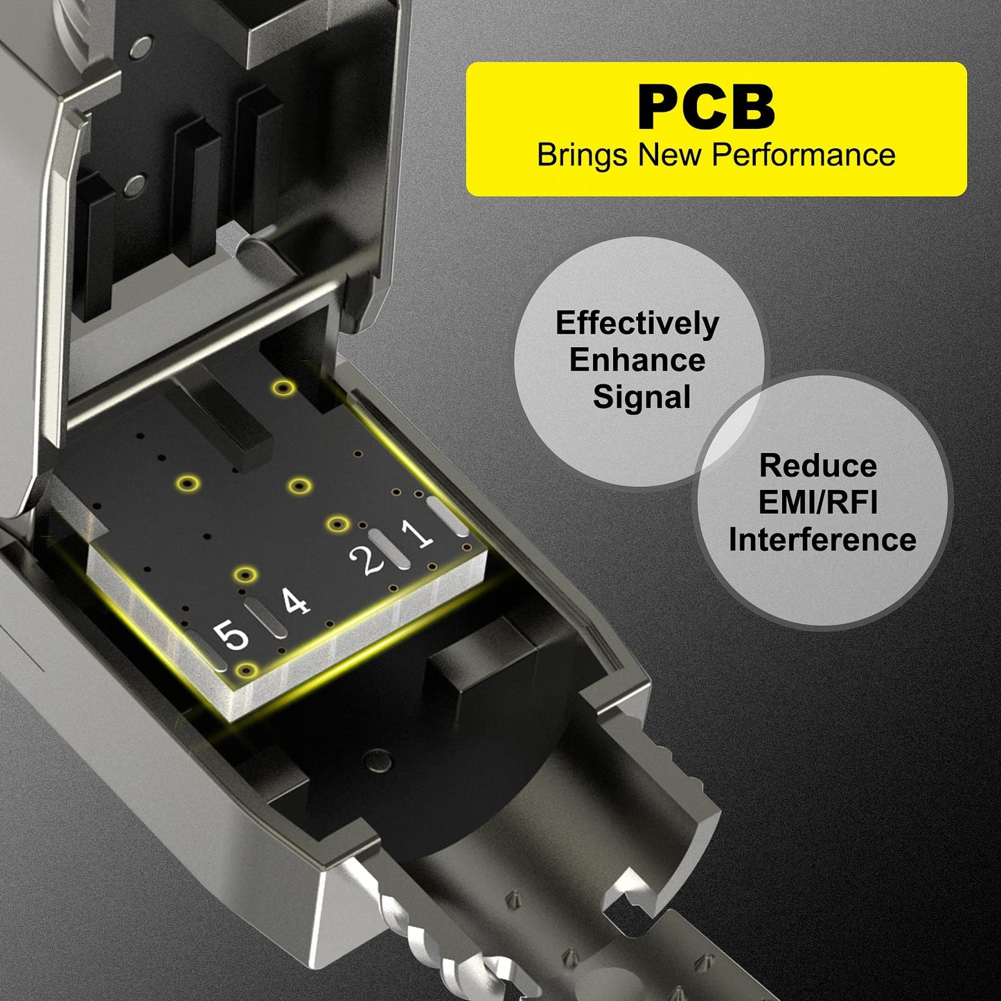 Vcelink Rj45 Connectors Tool Free Cat 7, Shielded Rj45 Modular Plugs 10 Gbps 600Mhz Poe++, Reusable Easy Cat7 Ends For 23 Awg-22