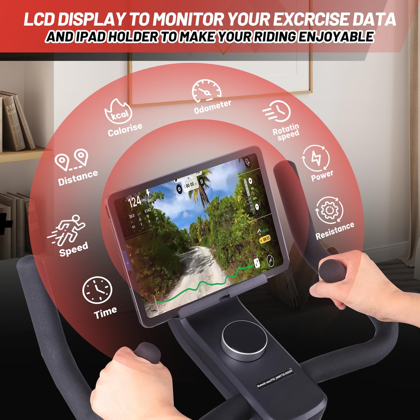 FusionCycle Pro Magnetic Exercise Bike - Smart Knob Resistance, Silent Belt Drive & App Connectivity for Home Cardio Workouts, Cycle Bike with Ipad Mount & Seat Cushion, Rear Flywheel
