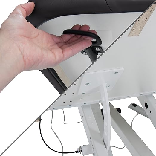 EarthLite Ellora Electric Lift Massage Table with Manual Tilt, Made in USA, 32" x 73, Black