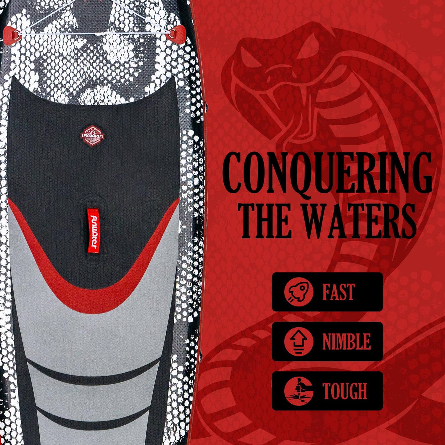 FunWater Inflatable Stand Up Paddle Board 10'/10'6"/11'/11'6" Paddle Board for Adults & Youth, Paddleboards Inflatable with Premium SUP Accessories, Wide Stable, Non-Slip Comfort Deck