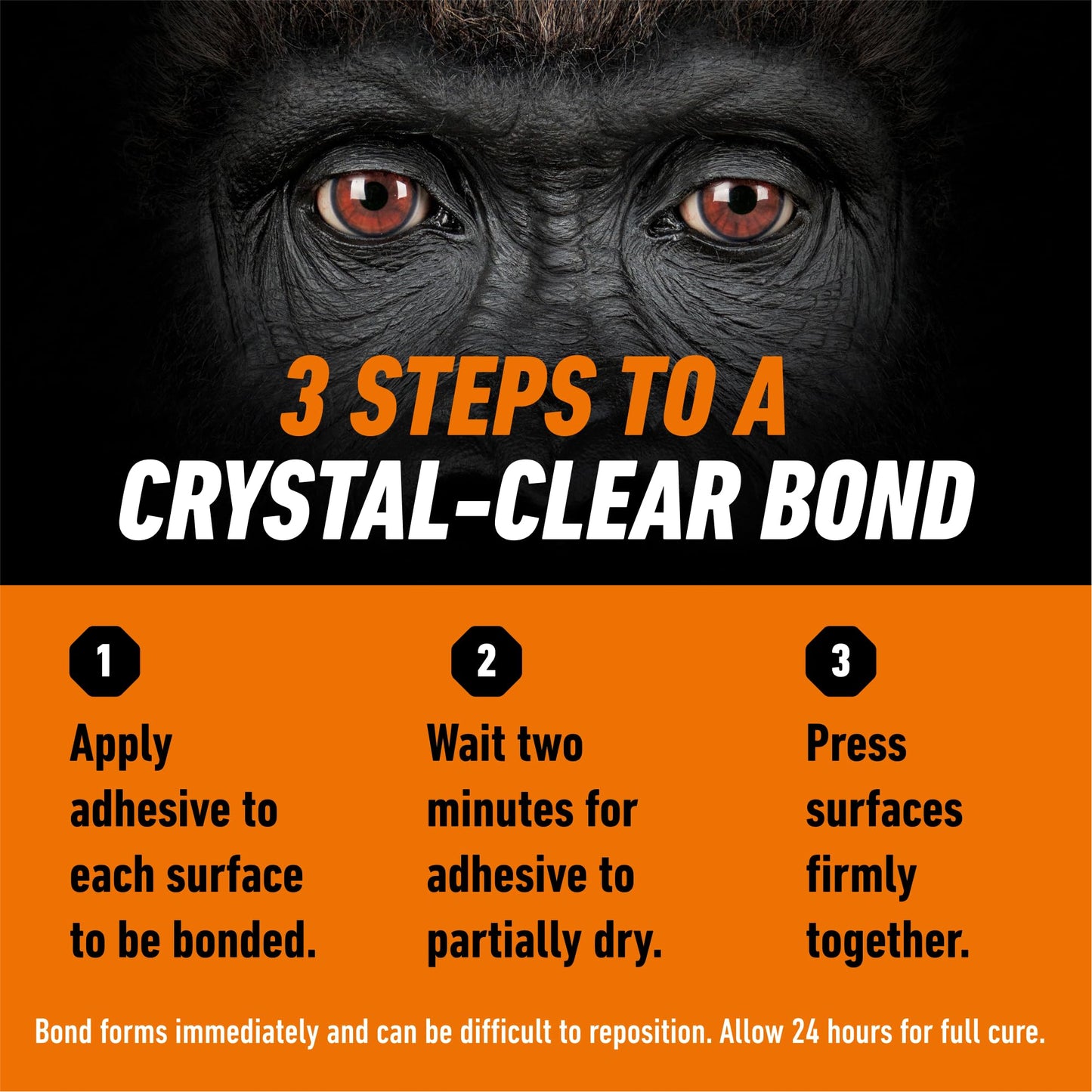 Gorilla Clear Grip Waterproof Contact Adhesive, 3 Ounce Tube, Clear, (Pack of 1)