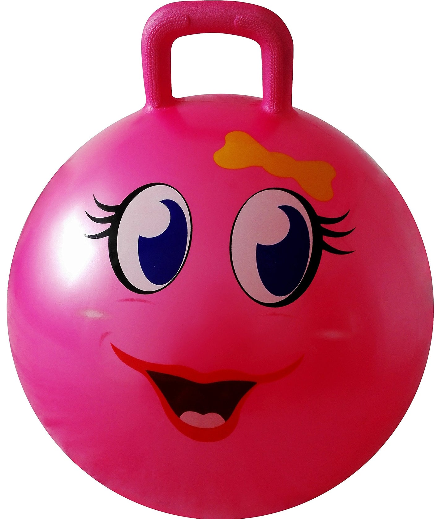 AppleRound Hippity Hoppity Jumping Ball with Pump, Bouncy Ball with Handle, 20in/50cm Diameter for Age 7-10, Kangaroo Bouncer, Space Hopper with Handle for Children, Printed Design (Girl)