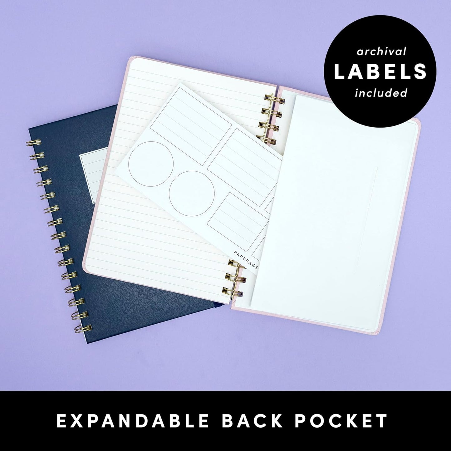 PAPERAGE Lined Spiral Journal Notebook, (Blush, Mustard Yellow, Turquoise), 3 Pack, 160 Pages, Medium 5.5 inches x 8 inches - 100 GSM Thick Paper, Hardcover, Double-Wire Spiral Journal & Notebook