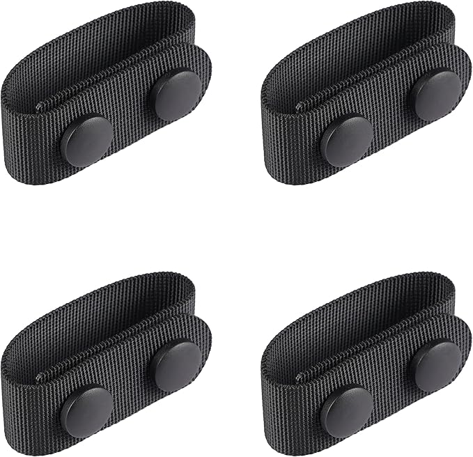 TACNEX Duty Belt Keepers w/Double Snaps for 1.5"/1.75"/ 2"/2.25" Wide Utility Belt Loop Stays Nylon Tactical Belt Holder R...