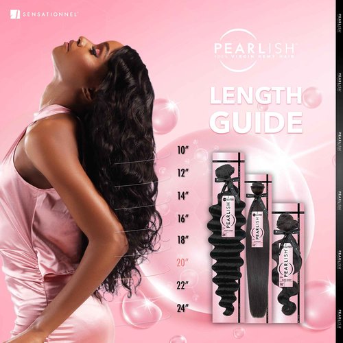 Sensationnel Pearlish bundle human hair - euro body deep pearl conditioned 15a soft remy beauty supply sew in or glue on bundles (20 Inch, NATURAL)