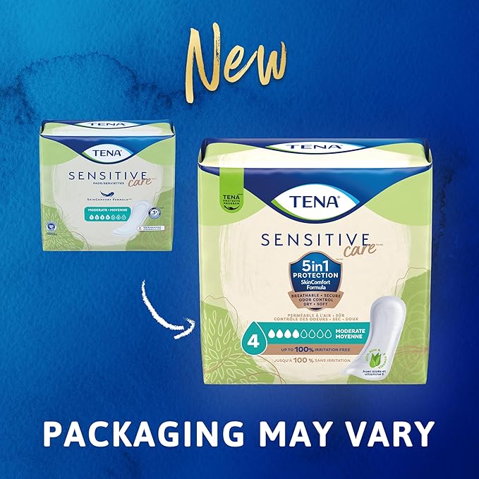 Tena Incontinence Pads, Bladder Control & Postpartum for Women, Moderate Absorbency, Long, Intimates - 216 Count
