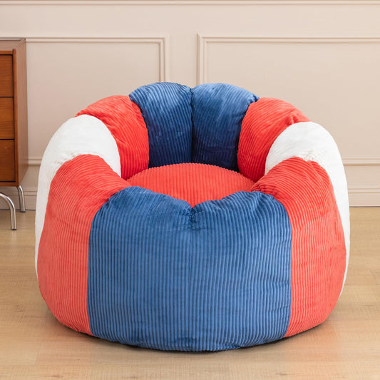 Giant Bean Bag Chairs for Adults,Memory Foam Firm Boneless Floor Gaming Chair Reading Chair,Colorful Plush Corduroy Cover,Comfy Chairs for Livingroom Bedroom Reading Nook Movie Night