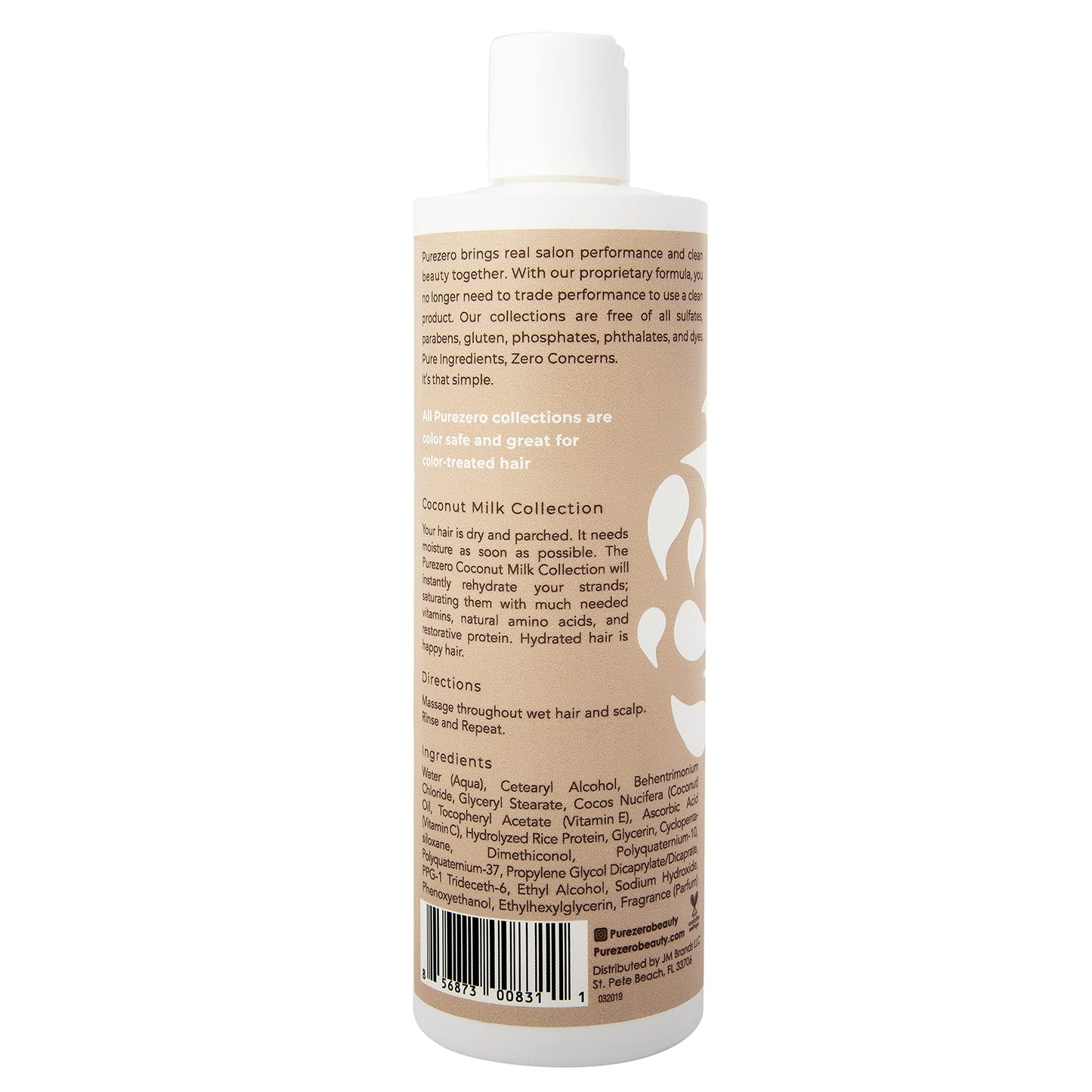 Purezero Coconut Milk Moisturizing Conditioner - 12 Fl Ounces - Intense Hydration & Increase Shine - Fight Dandruff & Frizz - Ze
