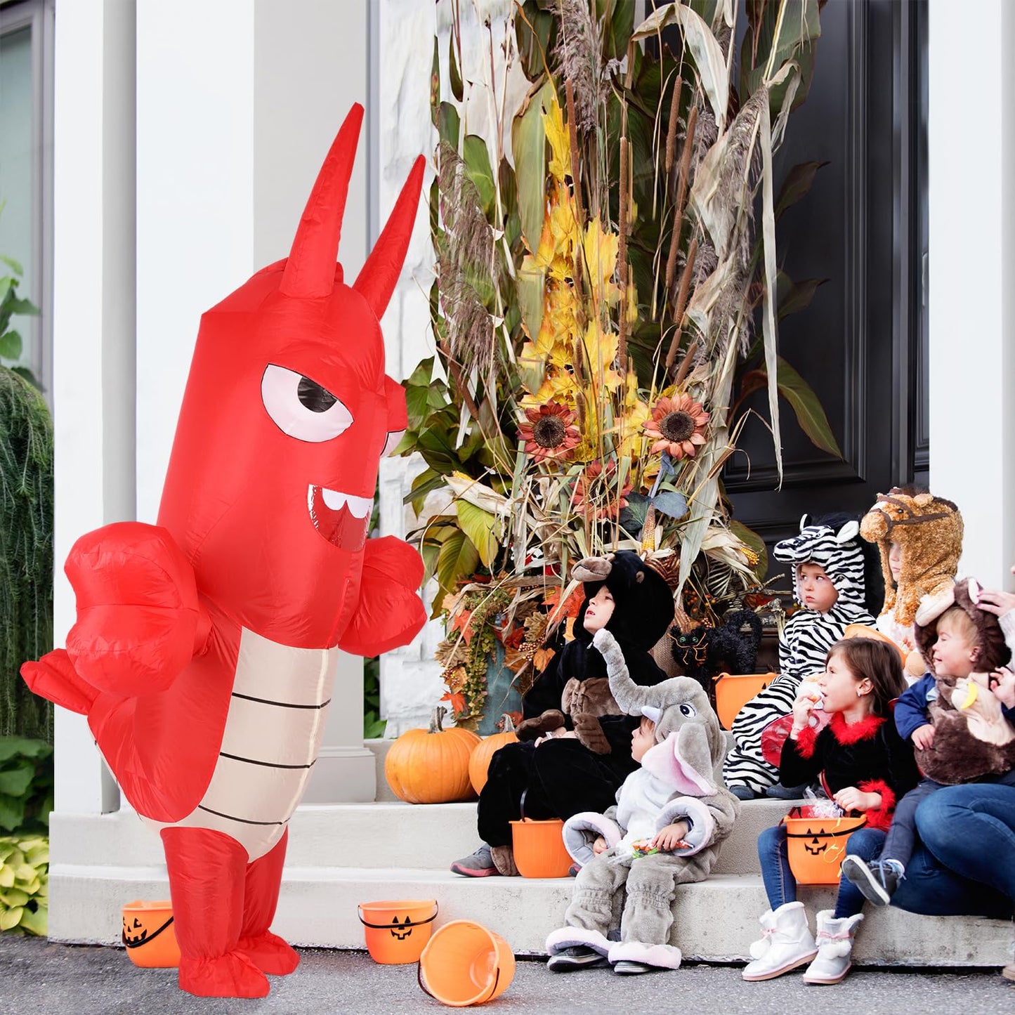 M MH ZONE Inflatable Lobster Costume for Adult Funny Halloween Costumes Cosplay Fantasy Blow up Costume