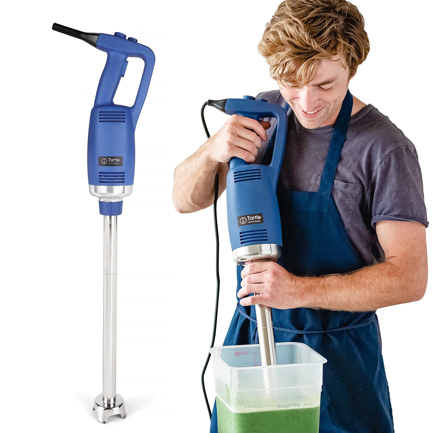 TK Commercial Immersion Blender, 750 Watt/1 HP Variable Speed Motor, 20,000 RPM X-Heavy Duty with Performance Assurance - 22"