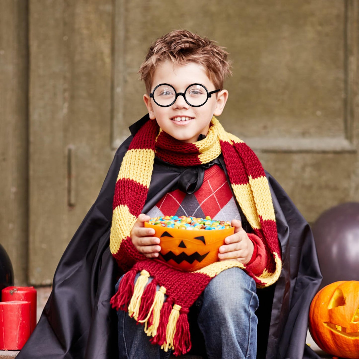 Kiddokids Wizard Glasses - Round Nerd Shapped Eyeglasses, Halloween Costume Glasses Accessories for Dress Up, Costume Contest, Halloween Costume Cosplay Party for Kids & Adults