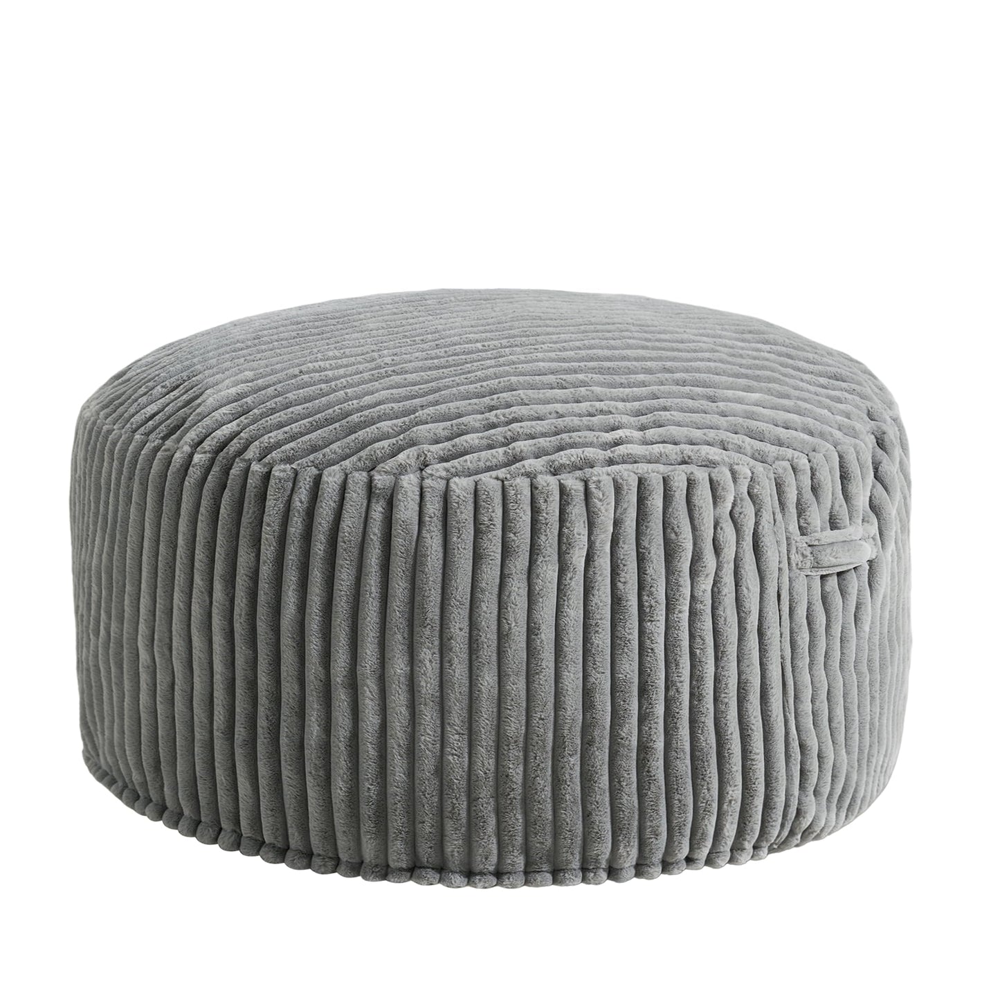 Hobestluk Bean Bag Chair Convertible Beanbag Chairs for Adults, 3 in 1 Bean Bags with Stripe Cover, Adult Bean Bag Chair for Living Room, Bedroom (Grey, Full)