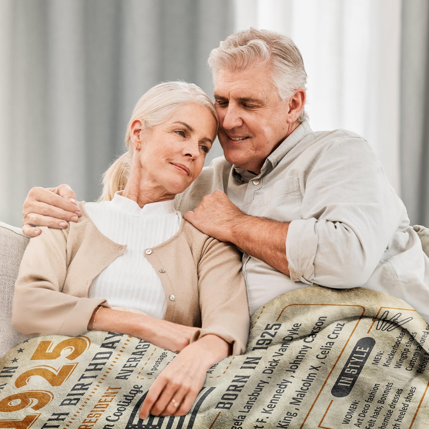 100th Birthday Decorations for Women or Men, 100th Birthday Gifts for Women Men, 100th Birthday Party Supplies, Gifts for 100 Year Old Woman Man Grandma Grandpa Dad Mom Throw Blanket 60x50 Inch