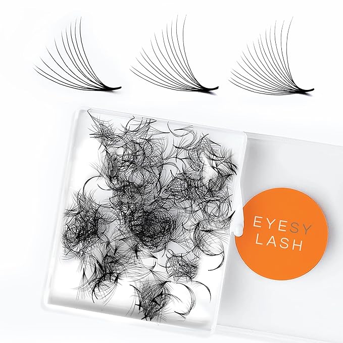 Eyesy Lash 500 Promade Fans - Volume Premade Lash Fans for Eyelash Extensions Pointy Base Handmade Loose Pre Made Eyelashes Middle Stem Soft and Lightweight (10D 0.07 C 14mm)