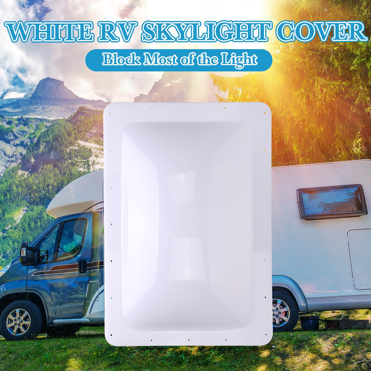 Meonum RV Skylight Replacement Kit, 18"x26" OD RV Skylight Kit Outer Dome Fits 14" x 22" Skylight Openings, RV Shower Skylight Replacement Compatible with Sl1422S Camper Skylight Trailer Roof Sunroof