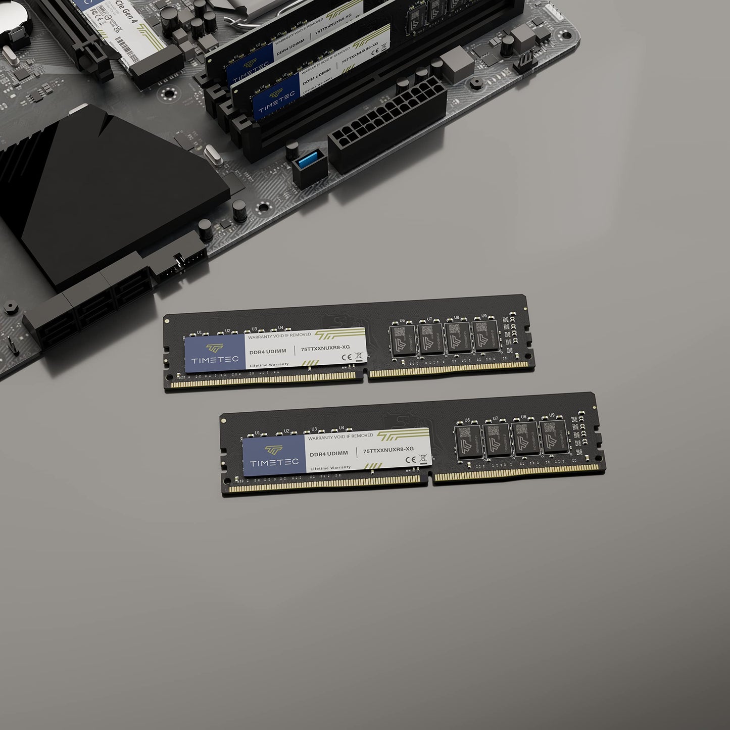Timetec 4Gb Ddr4 2400Mhz Pc4-19200 Non-Ecc Unbuffered 1.2V Cl17 1Rx8 Single Rank 288 Pin Udimm Desktop Pc Computer Memory Ram Mo