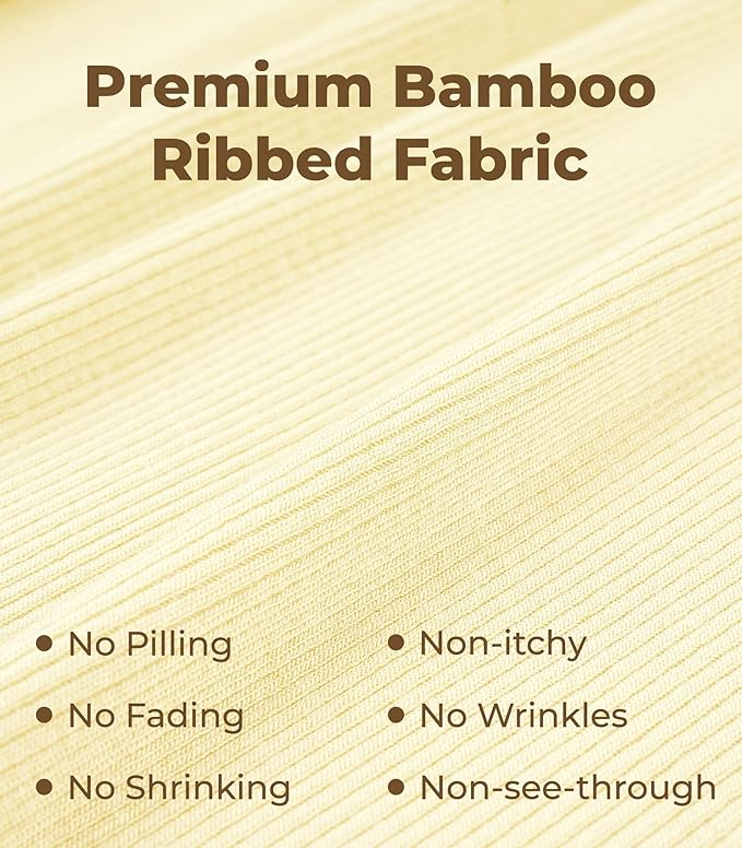 NACHILA Pajamas for Women-Viscose from Bamboo, Ribbed Racerback Tank Top Sexy Split Shorts Pajama Sets Cooling Sleep Cami Pjs