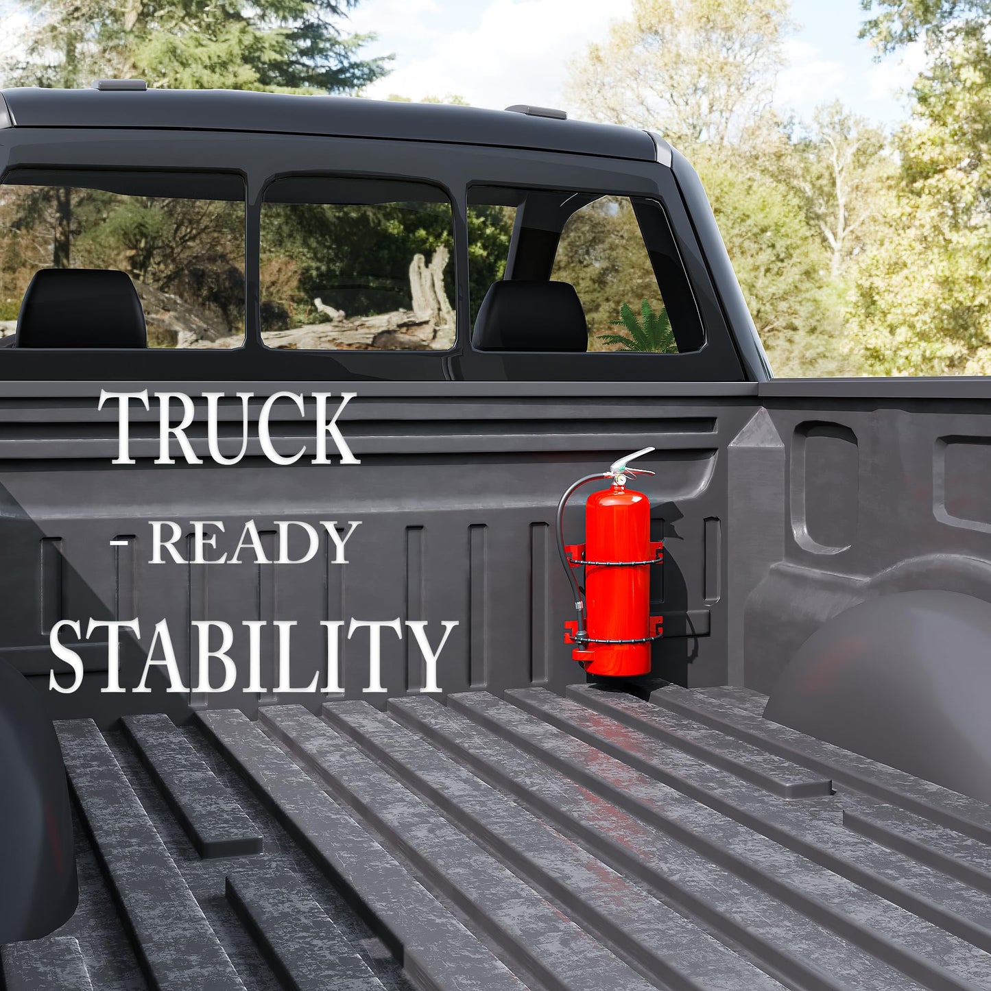 Premium Fire Extinguisher Mount Bracket - Universal Fit for 2.5&5lb Extinguishers, Heavy-Duty & Easy Installation - Ideal for Home, Truck, RV, Vehicle, Boat, Marine & Commercial Use - Durable Holder