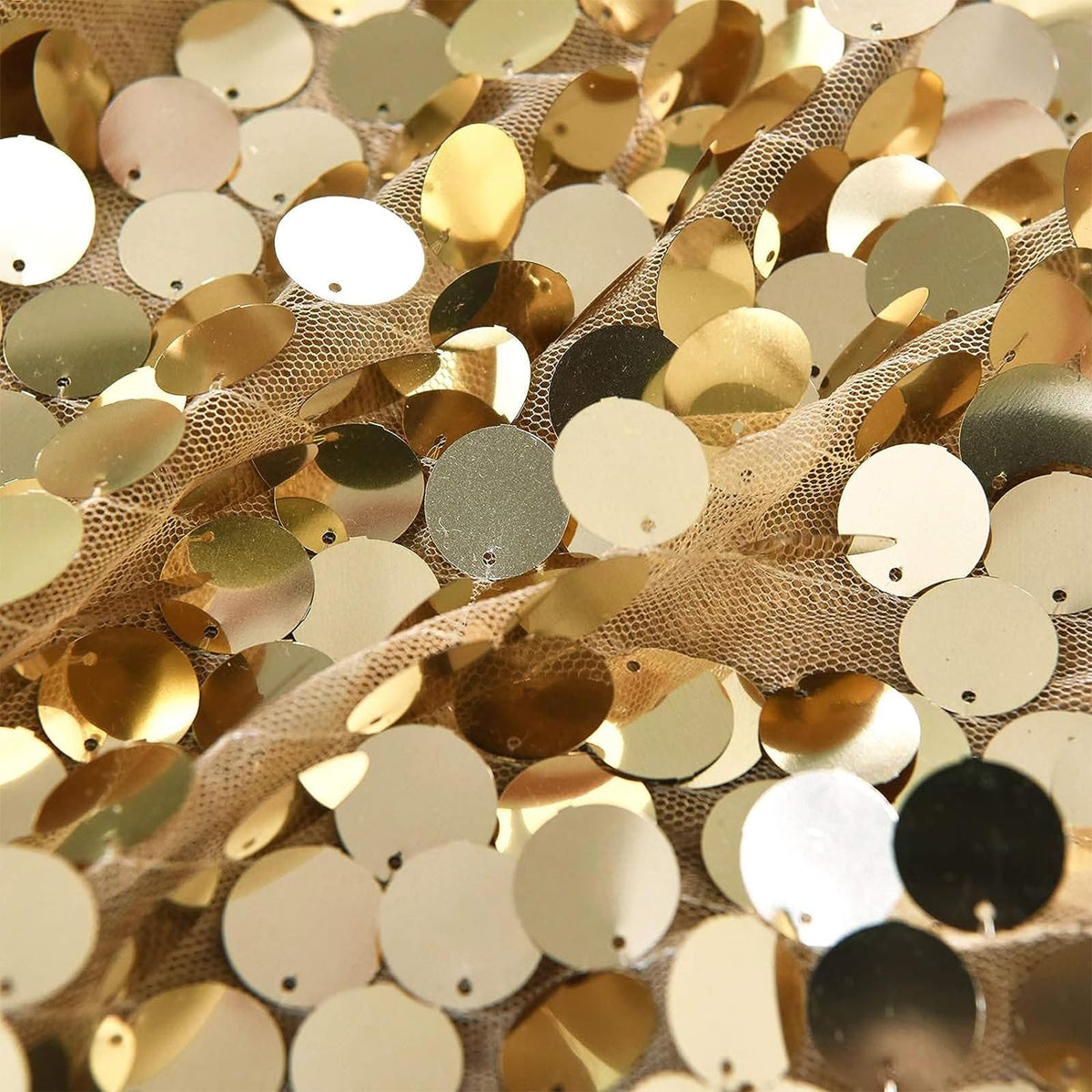 UAMOU HH 9x8FT Big Sequin Backdrop Curtains, Shimmer Sequin Fabric Photography Backdrop, Sequin Photo Backdrop Payette Sequin Backdrop Curtain Panels for Wedding Party Christmas Decoration-Gold