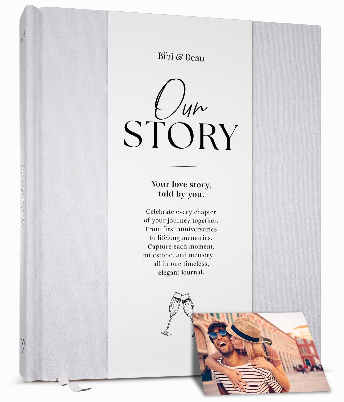 Couples Anniversary Journal – 1st to 75th Year Scrapbook & Keepsake Album | Paper Gift for Husband or Wife | Relationship Memory Book (Grey)