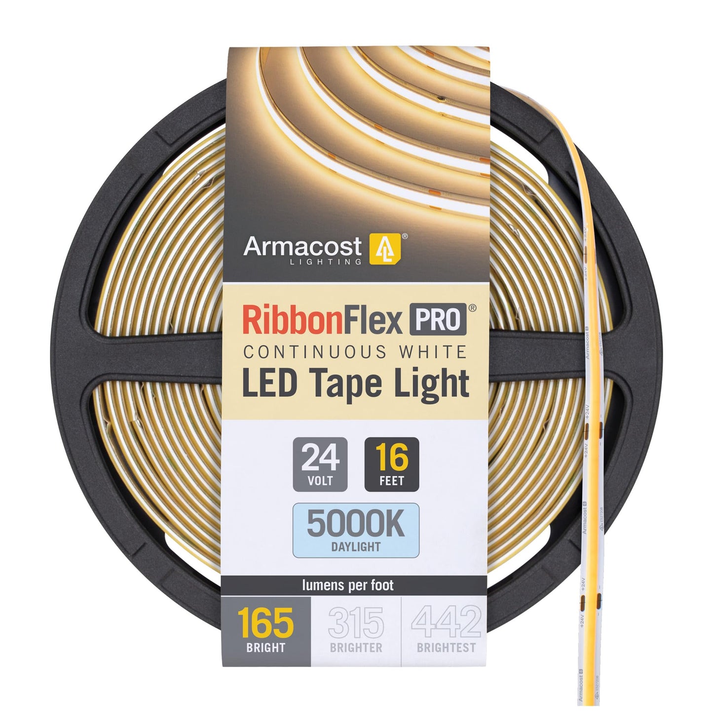 Armacost Lighting RibbonFlex Pro COB, 24V, 5000K, 165 Lumens/Ft, IP20, 5M 171430
